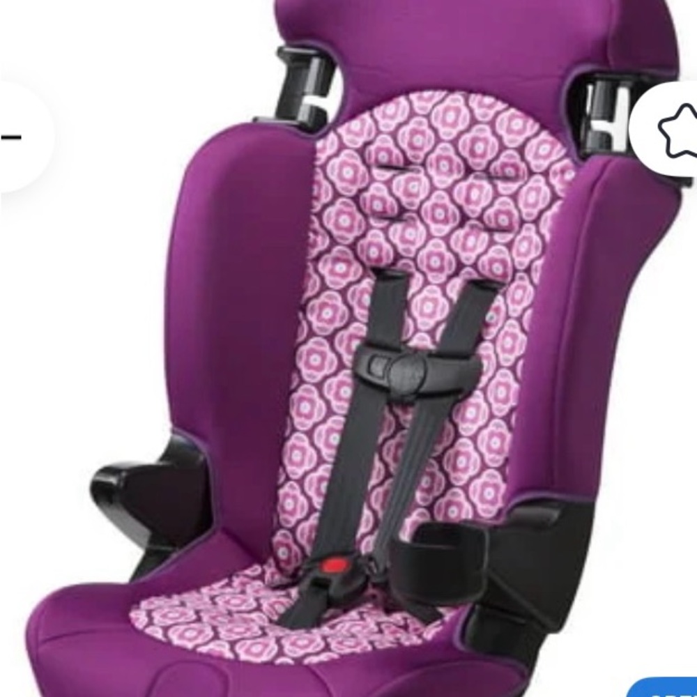Vibrant Purple and Pink Car Seat